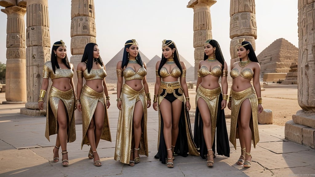 Different Poses, Egyptian, Ultra Wide Resolution AI Porn