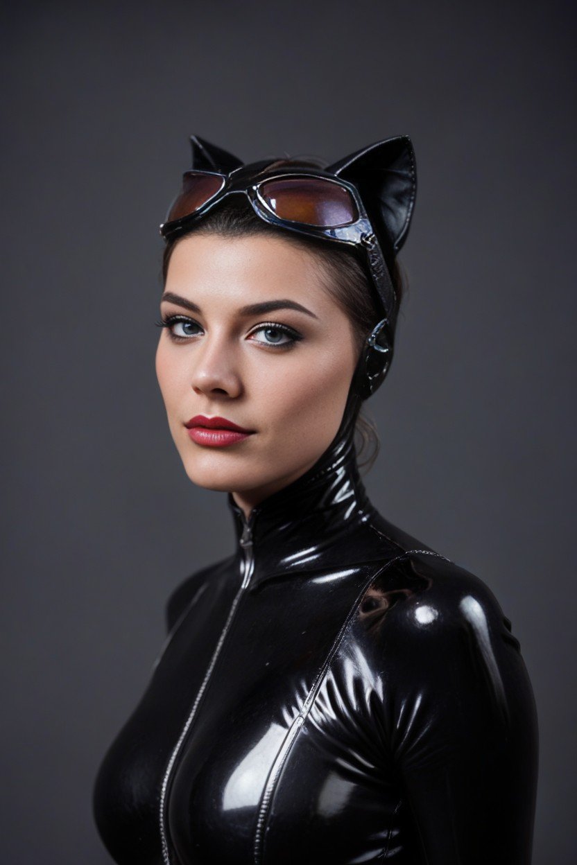 Catwoman In Latex JumpsuitAIポルノ