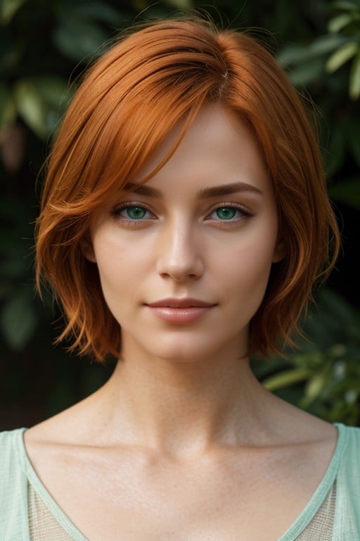 Ginger, Green Eyes, Brazilian Shemale AI Porn