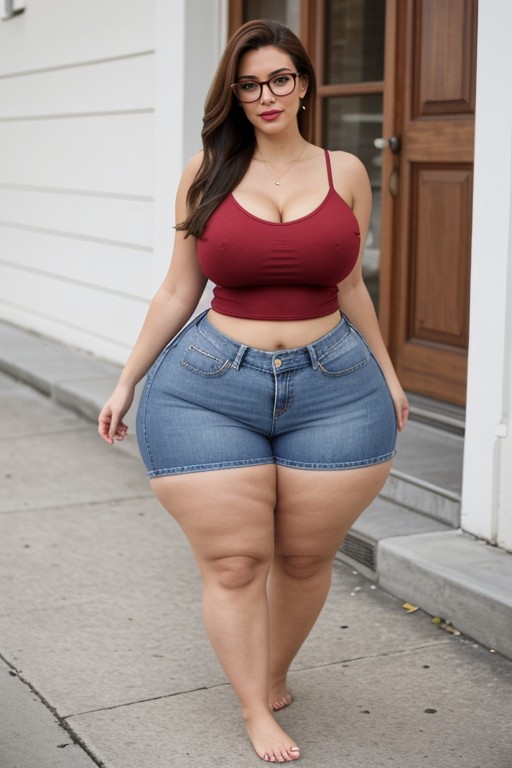 Extremely Large Ass, Extra Long Hair, Badonkadonk AI Porn