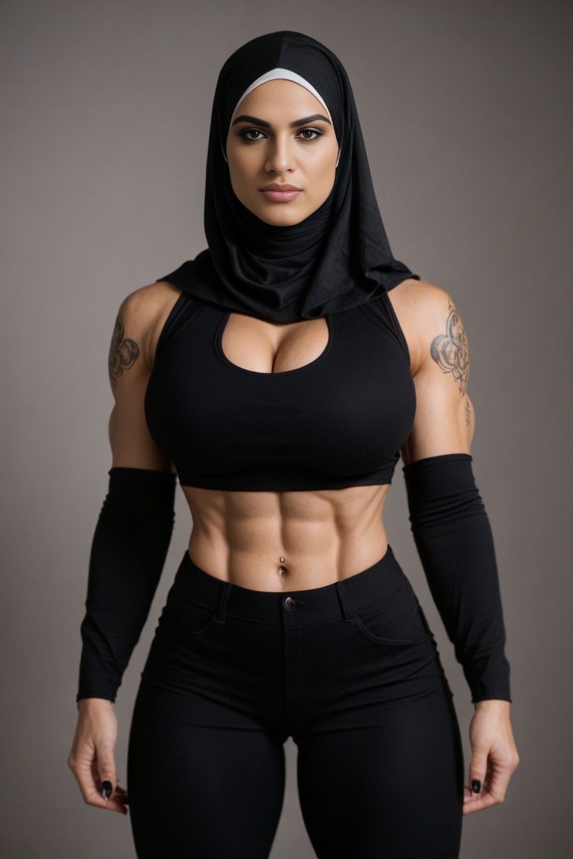 Thick Gi Frame, Waist Shot, Face AI Porn