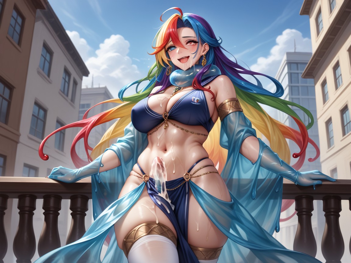 Hairy Pussy, Multi Colored Hair, Groping Hentai AI Porn