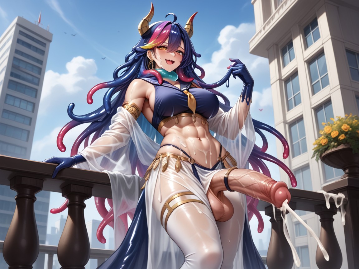 Many Piercings, Bodysuit, Ball Piercings Hentai AI Porn