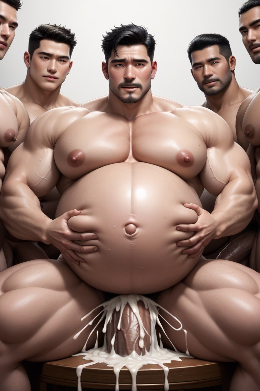 Gay, Males, Cum Inflation AI Gay Porn