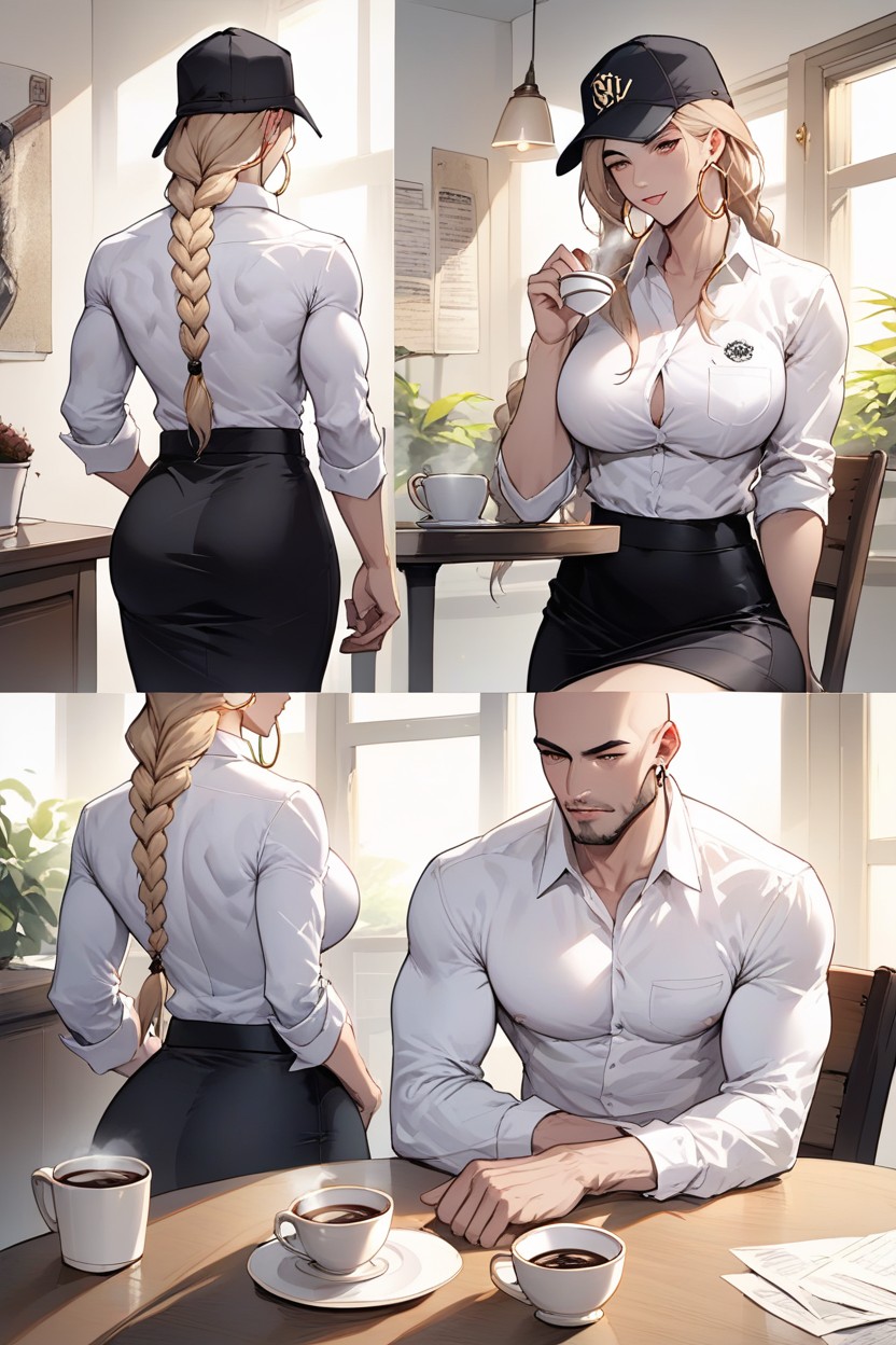 Full Body, Athletic Man, Woman Hentai AI Porn