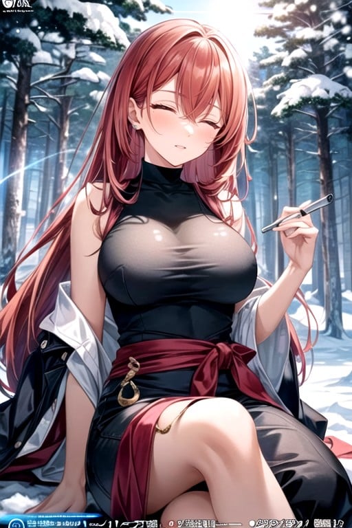 Bright Red Hair, Athletic Build, ChaquetaPorno AI Hentai