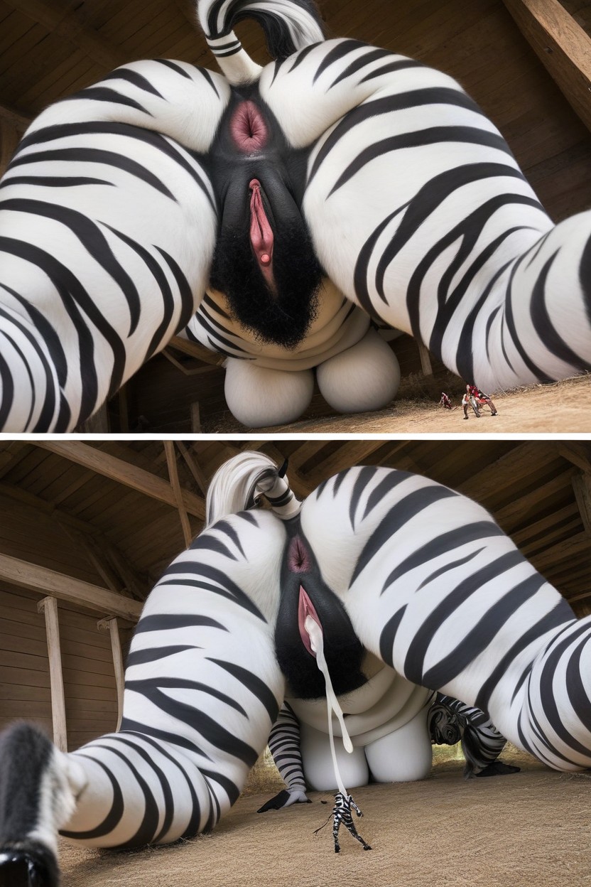 Wet Vagina, Many People Around, Kneeling Furry AI Porn