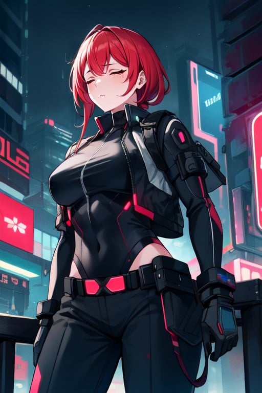 Estilo De Arte Con Líneas Gruesas, Build In Neon Lights, ChaquetaPorno AI Hentai