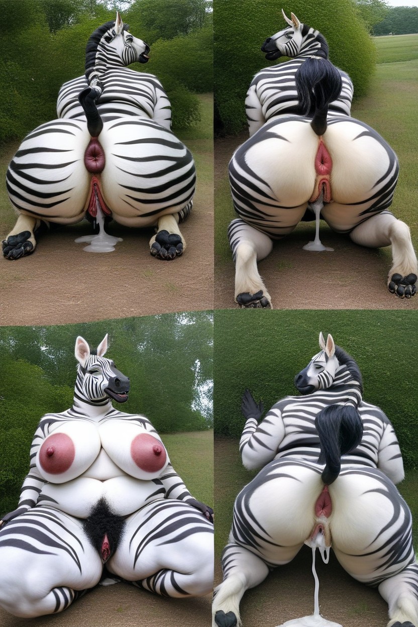 Discolored Pussy, Dripping, Detailed Furry AI Porn