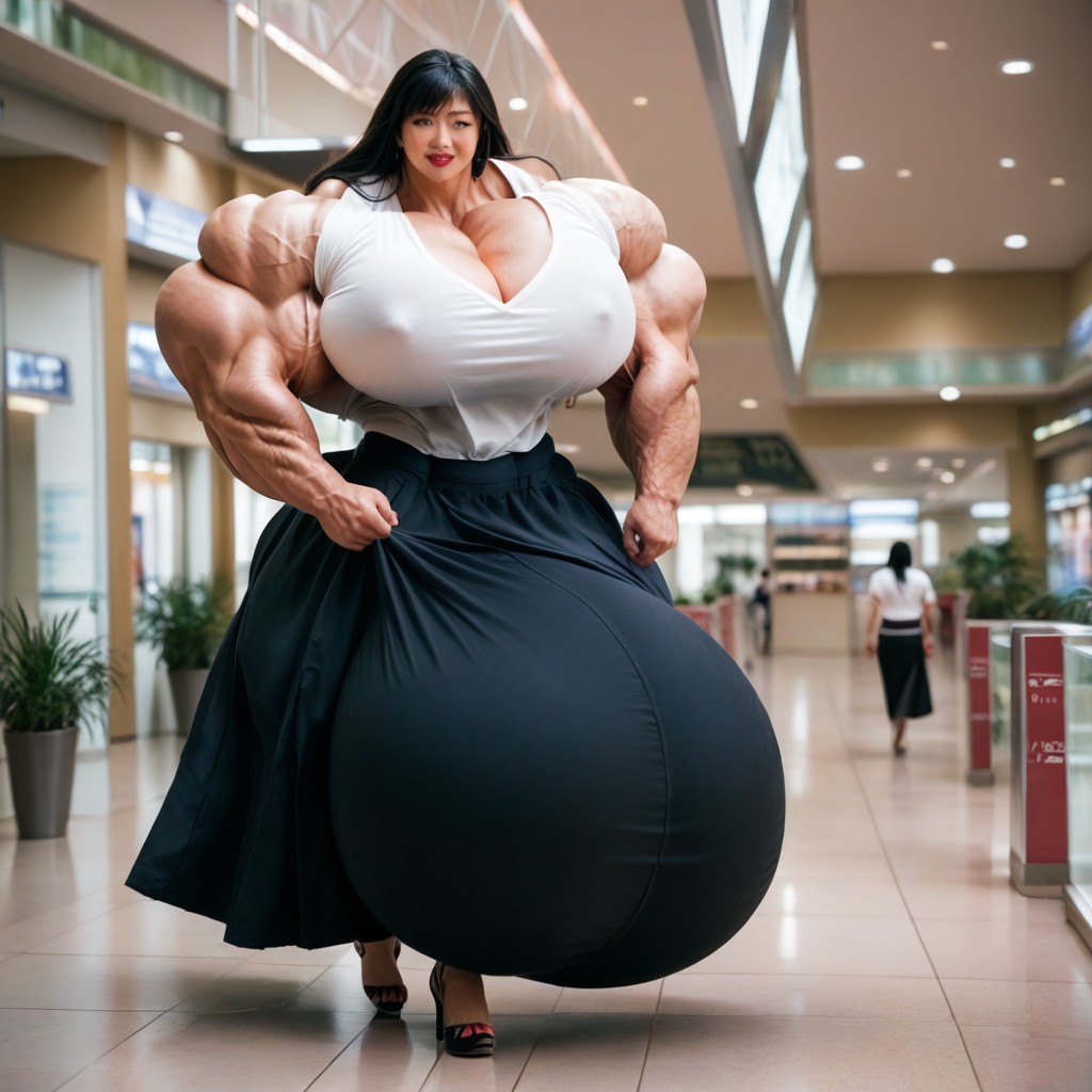 50+, Hyper Gigant Muscles, Muscular Shemale AI Porn