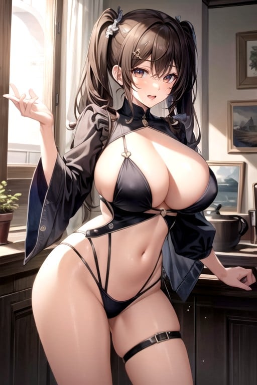 Brown Hair And Big Boobs And Big Pussy Legs Spread Sideways Hot Mischievous Face And Hair Pigtails Half Up Half Down And Braces TeethAI黃片