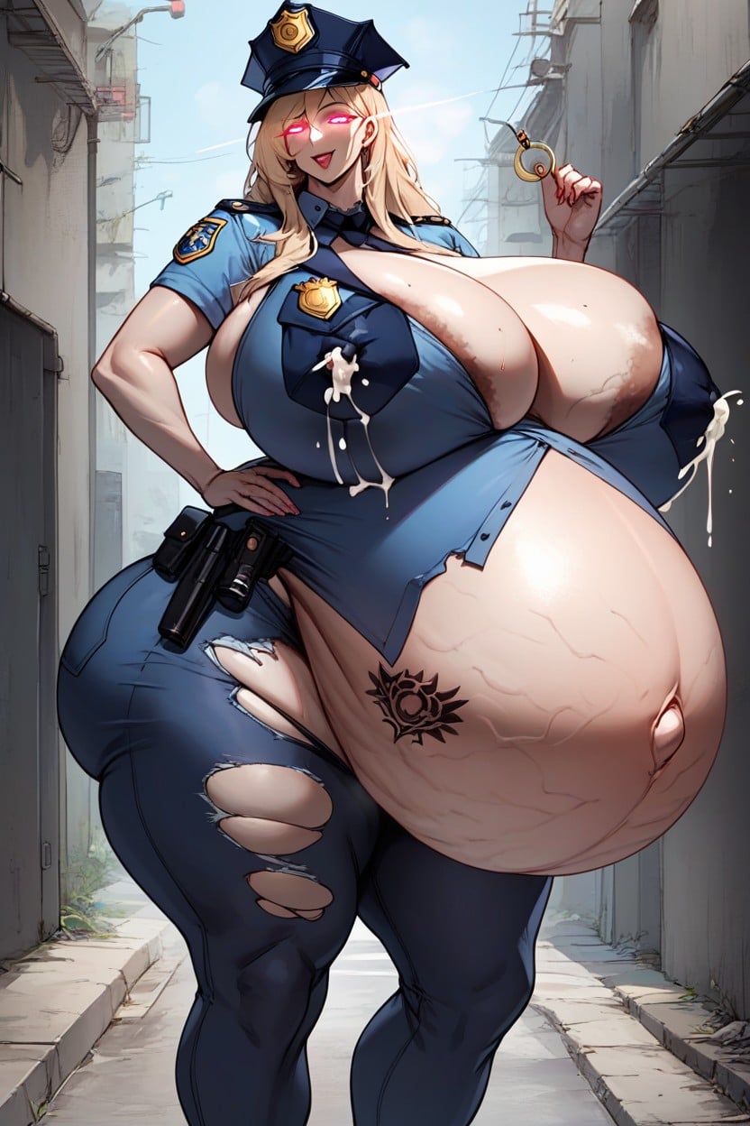 Cumflation, Extremely Large Ass, Massive Breasts Hentai AI Porn