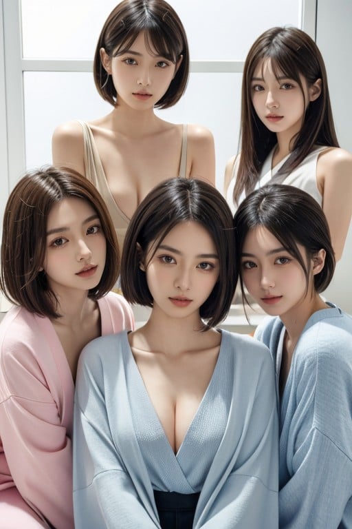 Harem, Coupe Au Carré, JaponaisPorno IA