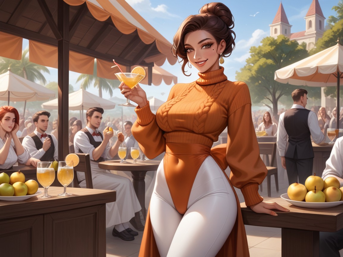 Long Body, Sloping Breasts, Beauty Mark Hentai AI Porn