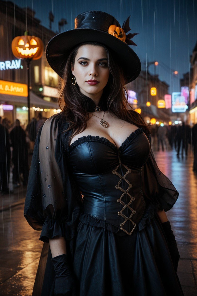 Steampunk, Ville Cyberpunk, HalloweenPorno IA