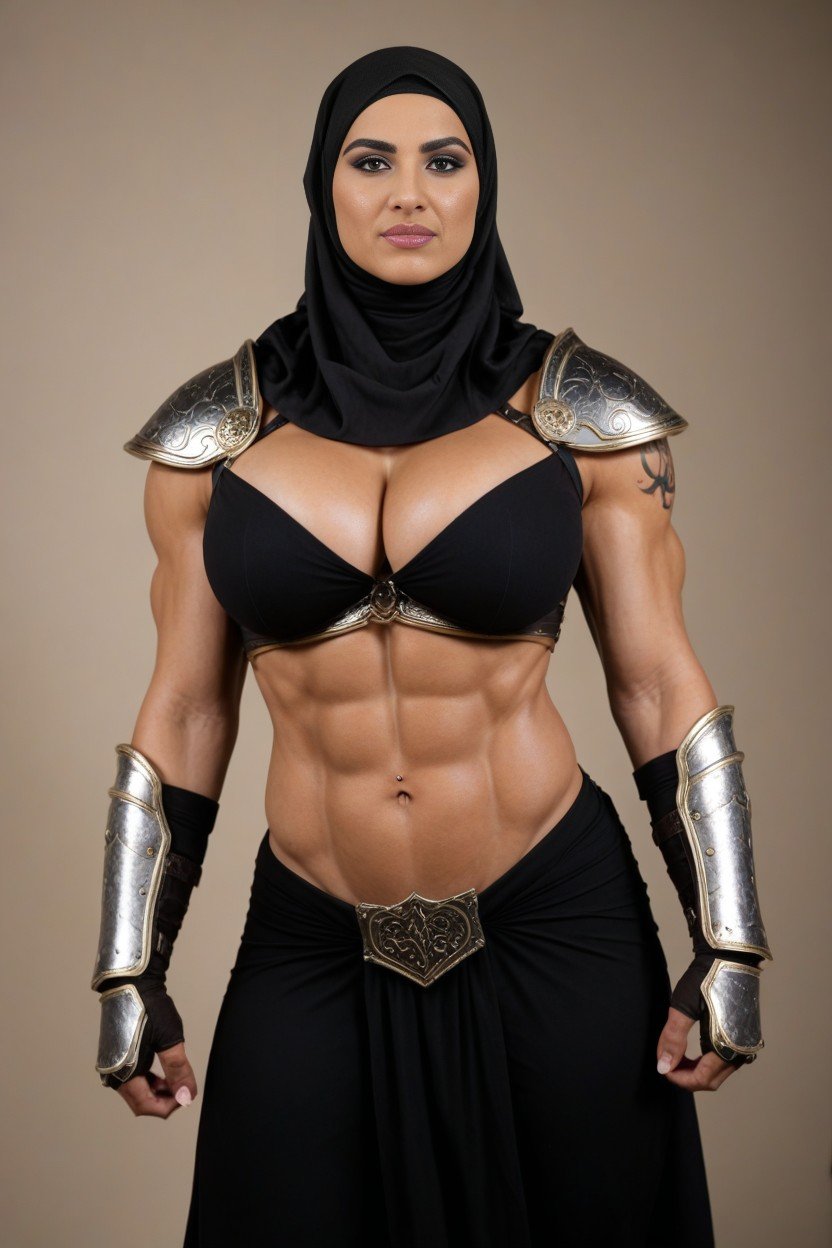 Arab Woman, Arab, Body Builder퍼리 AI 포르노