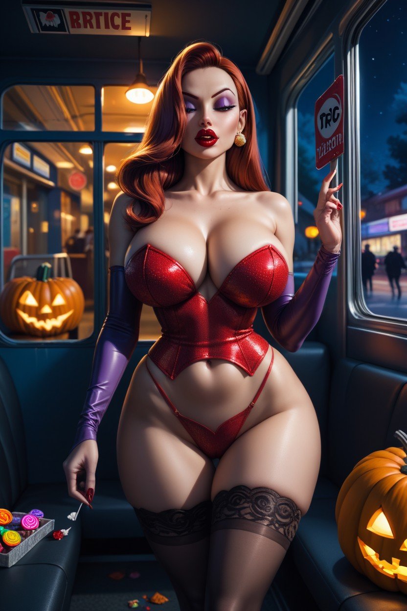 Bunda Grande, Pumpkins, Trick Or Treat Pornografia de IA