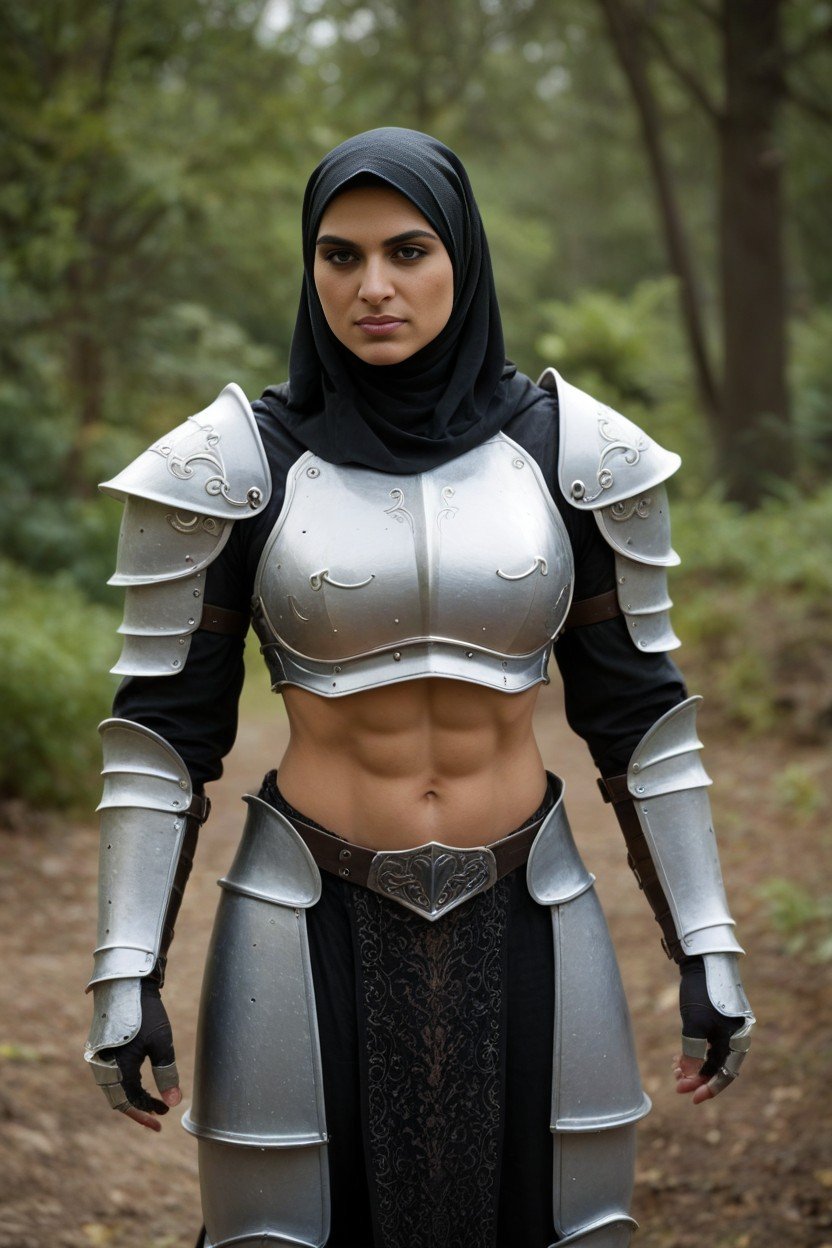 Knight Armor, Arab, Small Breast AI Porn