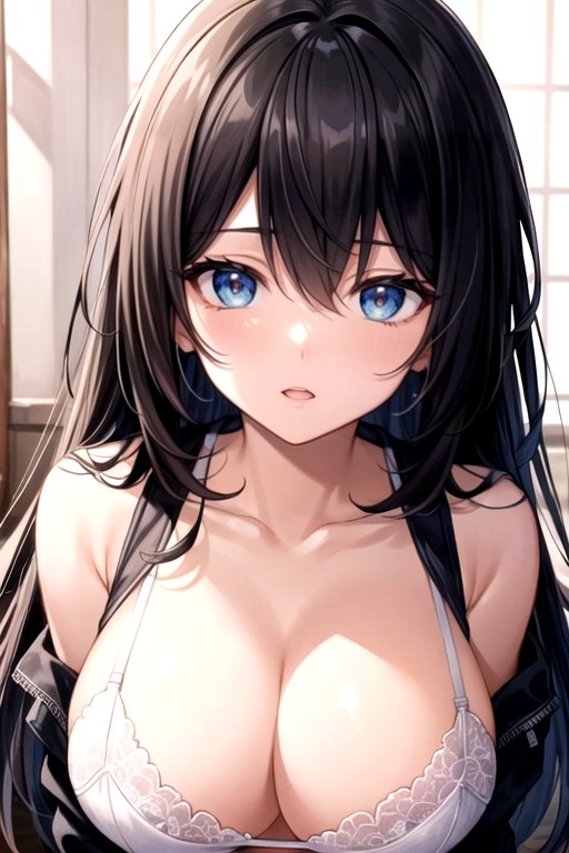 Expressive Eyes, White Panties And Bra, Perfect Face Hentai IA pornografia