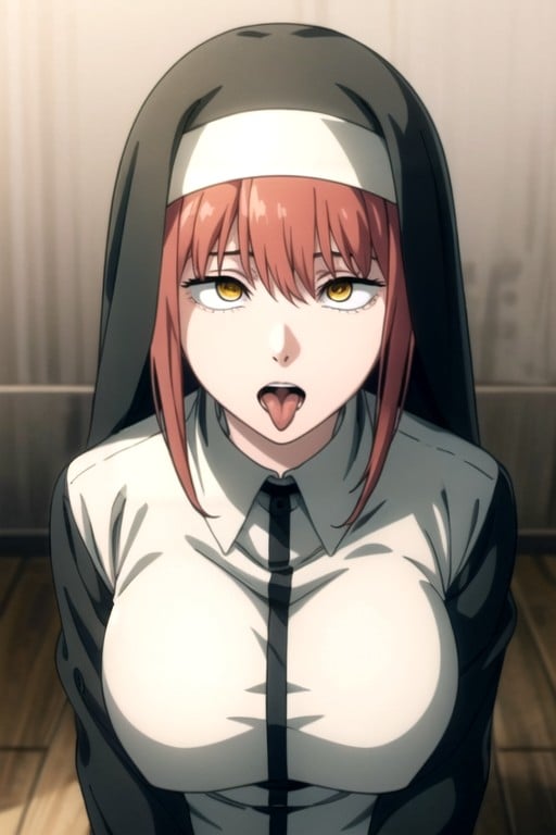 Ahegao, Nylon Gloves, Nun Shemale AI Porn