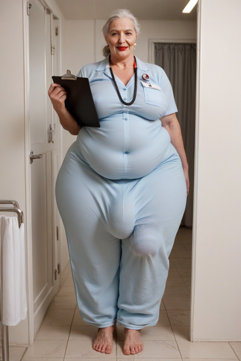 Rizado, Cuerpo Completo, Standing In Hospital Porno shemale IA