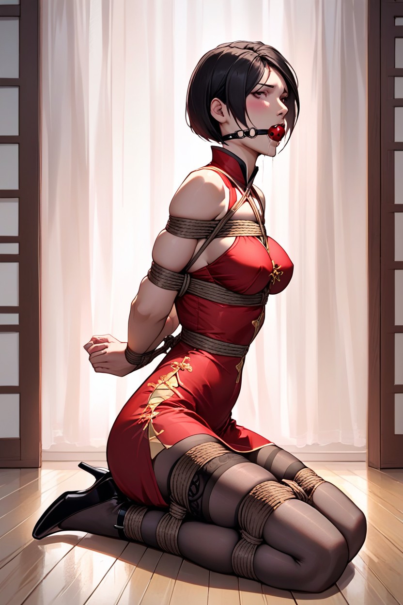 Ada Wong, A Genou, ChinoisPorno IA Hentai