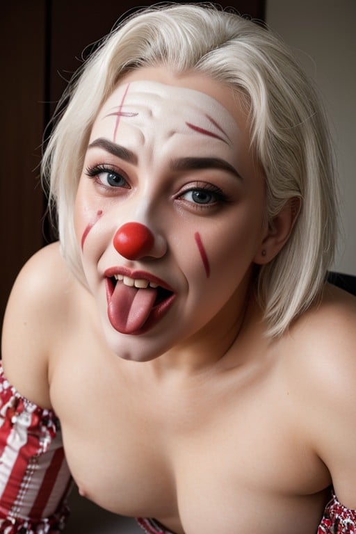 Petite Poitrine, Cul Arrondi, ClownPorno IA