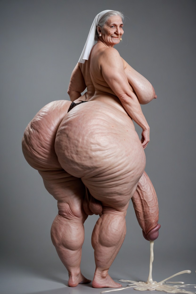 Hyper Obese Rolled Overbeautiful Face, Cellulite Thighs, Gigantic Balls Porno shemale IA