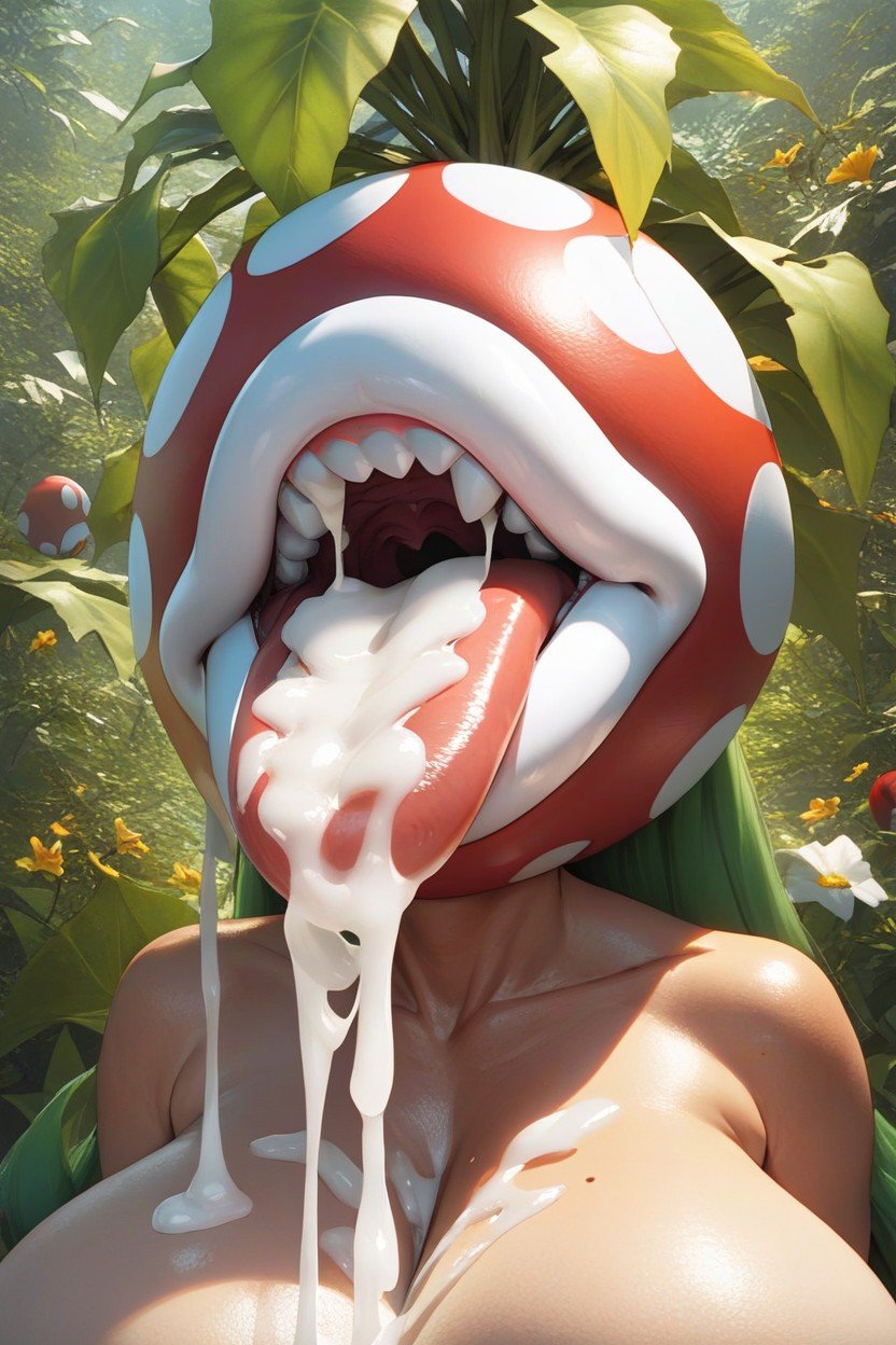 Lots Of Spit, Massive Breasts, Piranha PlantmarioヘンタイAIポルノ