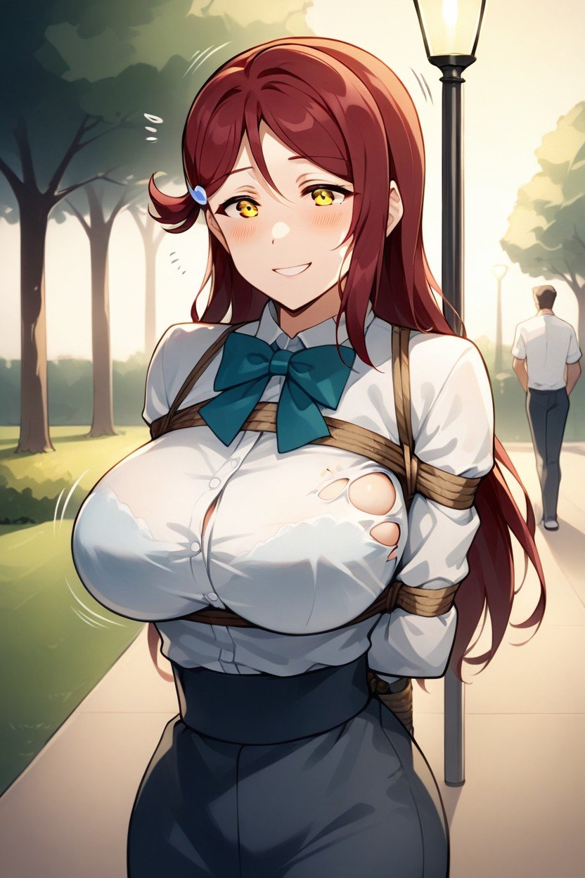 Red Hair, 鲍勃切, Tits Shake ViolentlyAI黄片