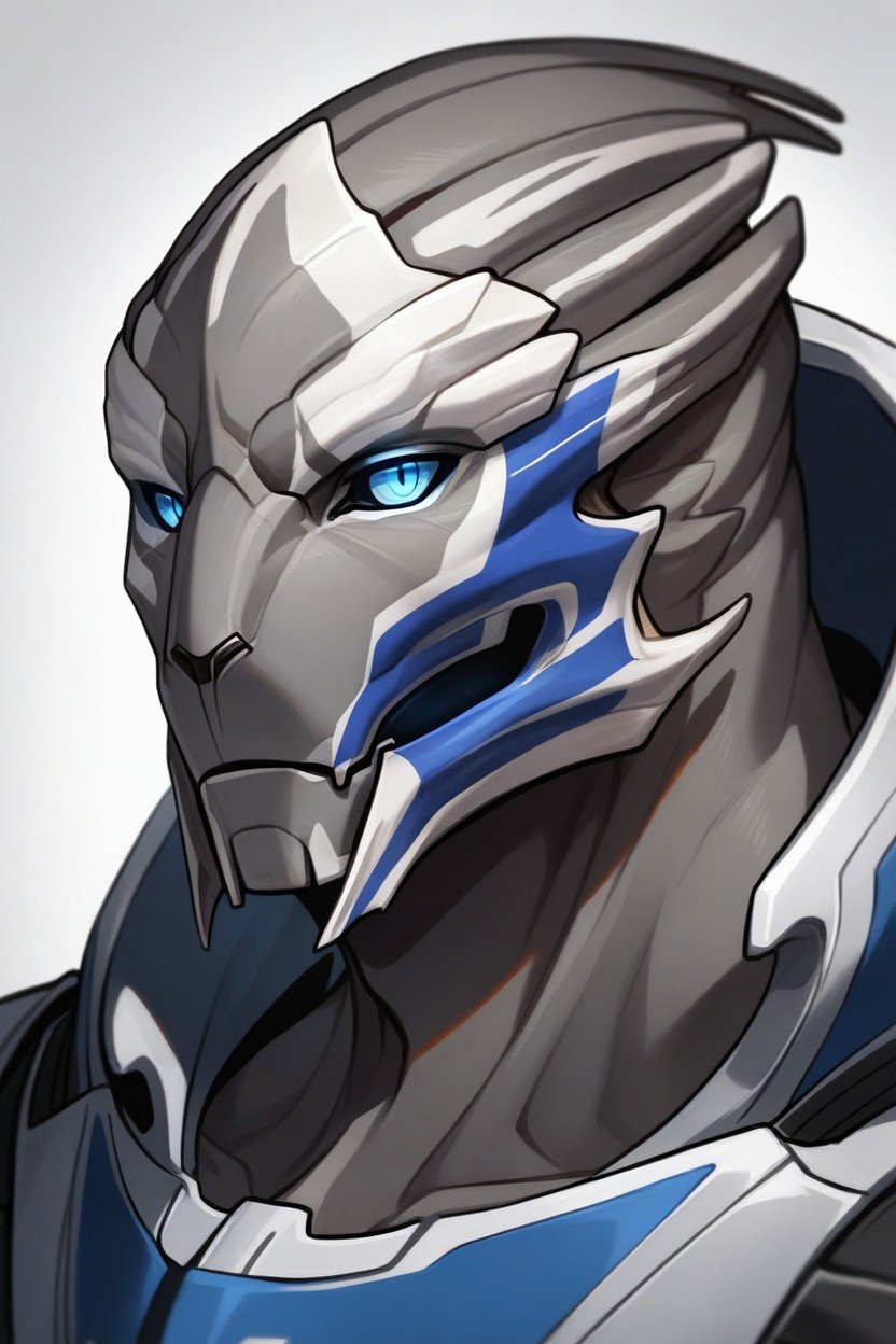 Heavy Armor, Proper Chin And Jaw With Mandibles, Close Up On Face퍼리 AI 포르노