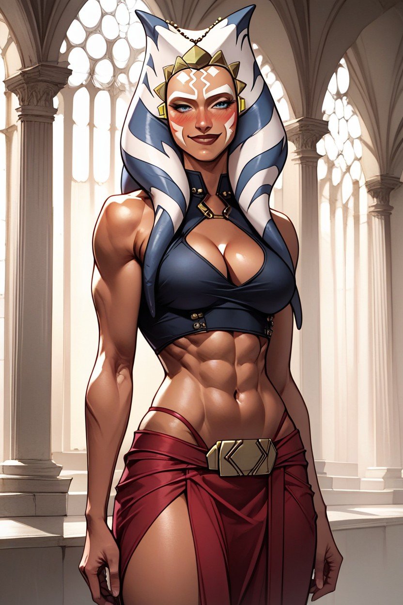 Muscular, Ahsoka Tano Is Muscular, Foto Da Cintura Pornografia de IA