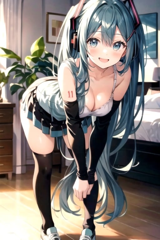 Hatsune Miku, Dieciocho, AgachándosePorno AI Hentai