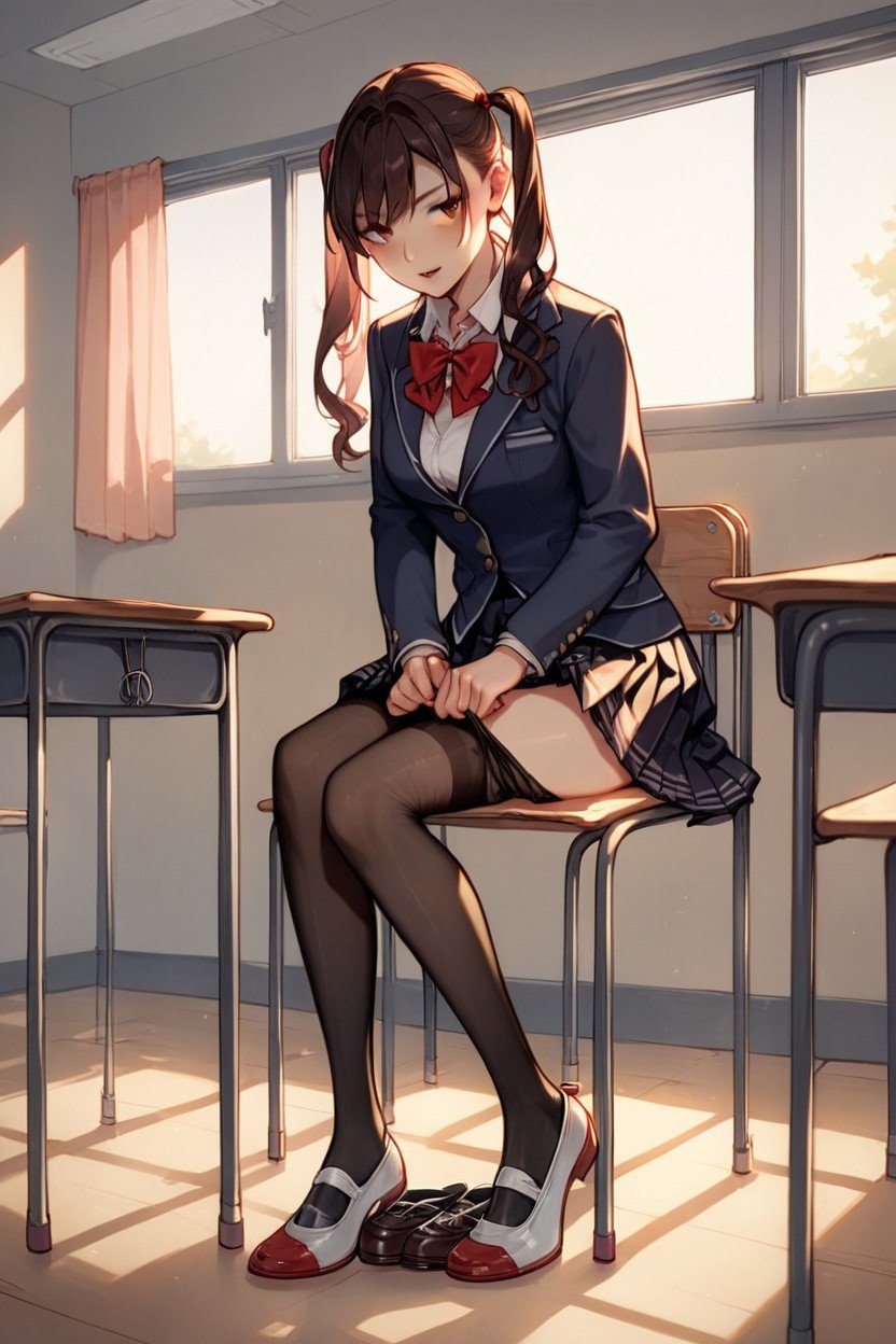 Classroom, School Uniform, Nylon StockingsPorno AI