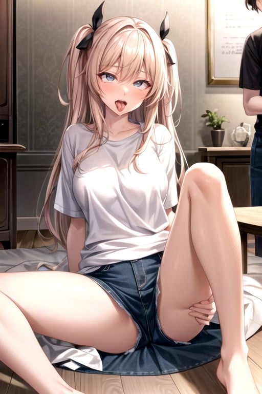 Soft Light, Oversized T-shirt, Ahegao AI Porn