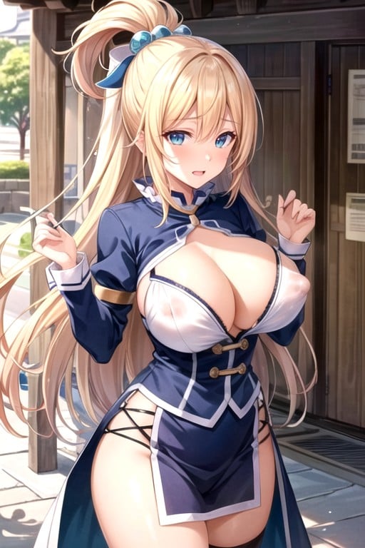 Solo, Ahegao Face, One Boob OutsideニューハーフAIポルノ