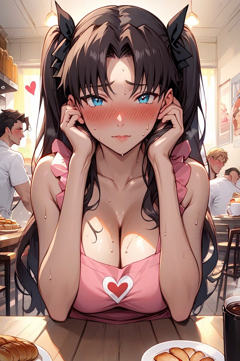 Cleavage, Tohsaka Rin, Cafe AI Porn