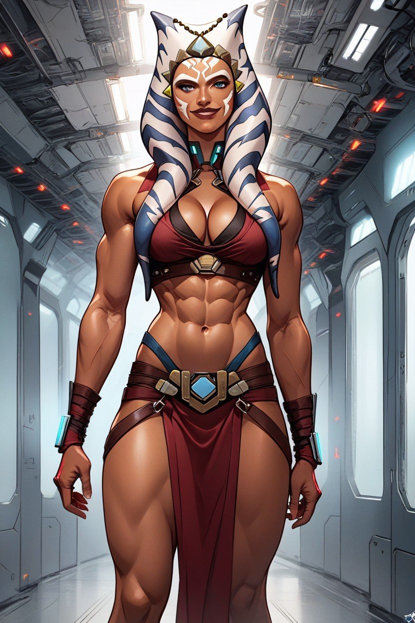 Musclé, Ahsoka Tano Is Muscular, Vaisseau SpatialPorno IA