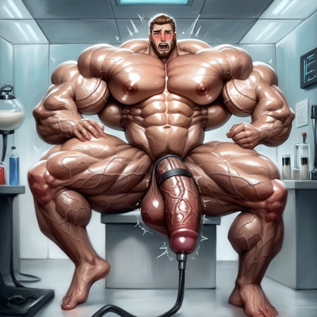 Penis Pump, Screaming Woman Face, Juicy Veins Shemale AI Porn