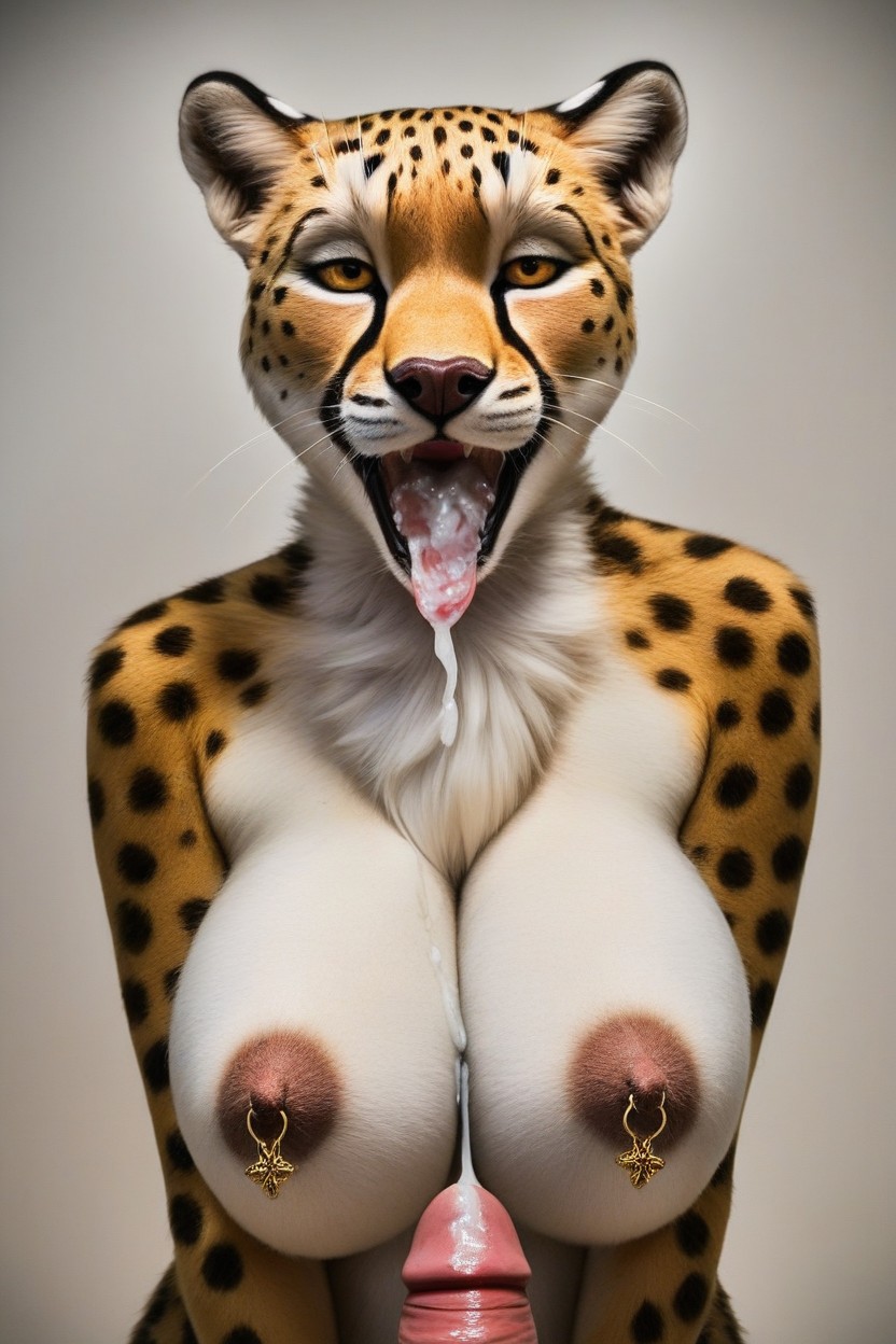 A Lot Of Cum On Breast, Gesugao Face, Drawn Penis Furry AI Porn