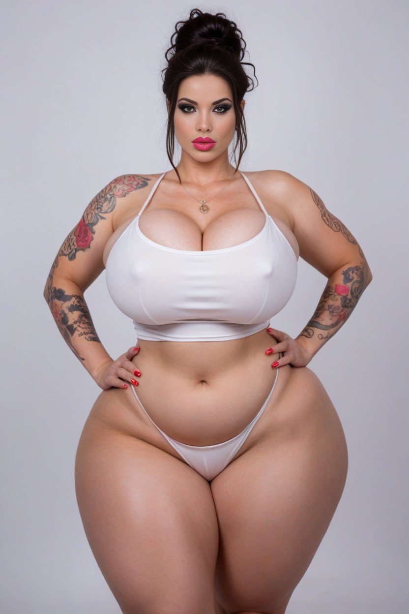 Simple Background, Hyper Bottom Heavy, Thick Bbw AI Porn