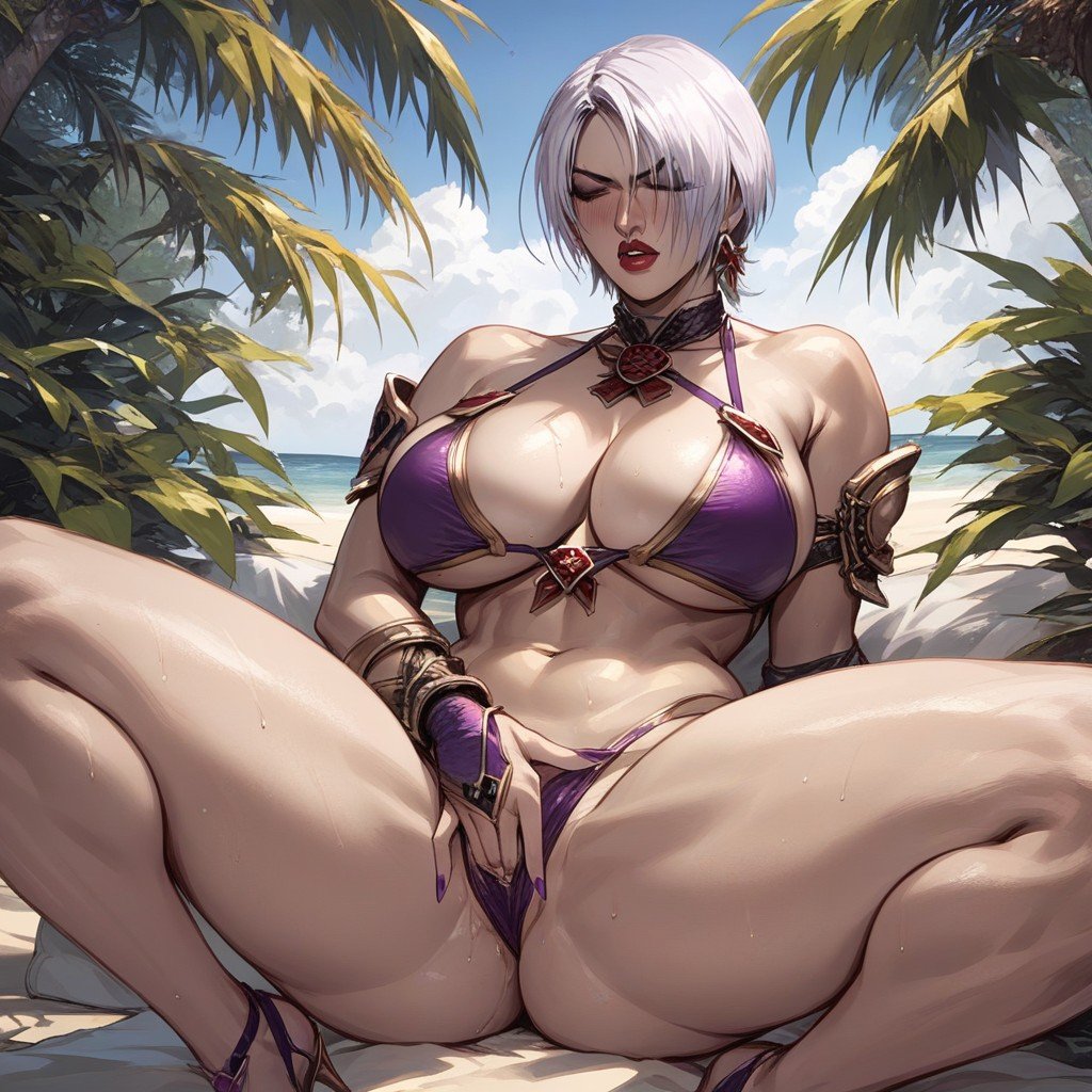 Thick Thighs, Masturbating, Isabella Valentine From Soul Calibur AI Porn