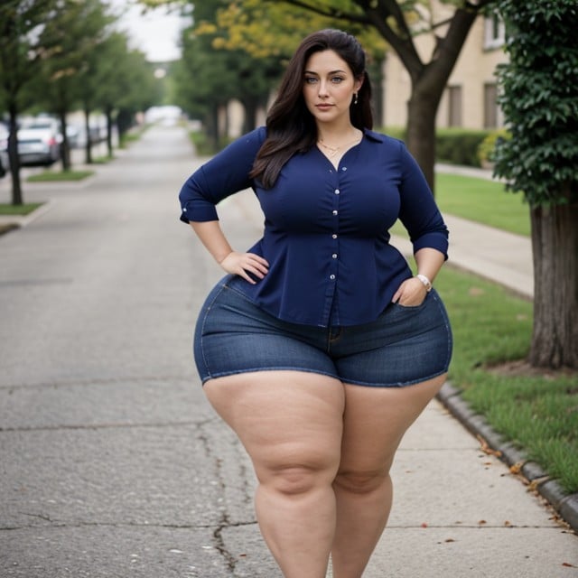 Woman, Wide Hips, Curvy And Shapely Furry AI Porn