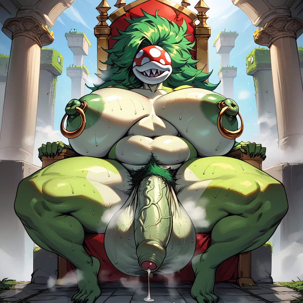 Hyper Balls, Sitting, Steamy Cock Furry AI Porn