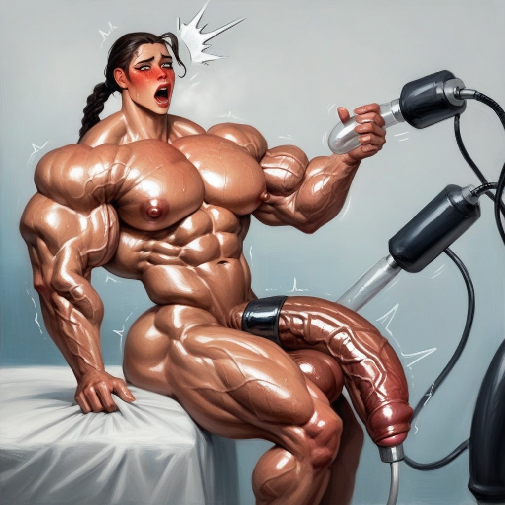 Veiny Foreskin, Juicy Veins, Hyper Extremely Veins Shemale AI Porn