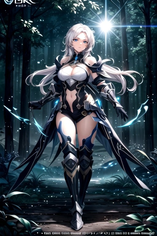 White Hair, Armor, Ultra Detailed AI Porn