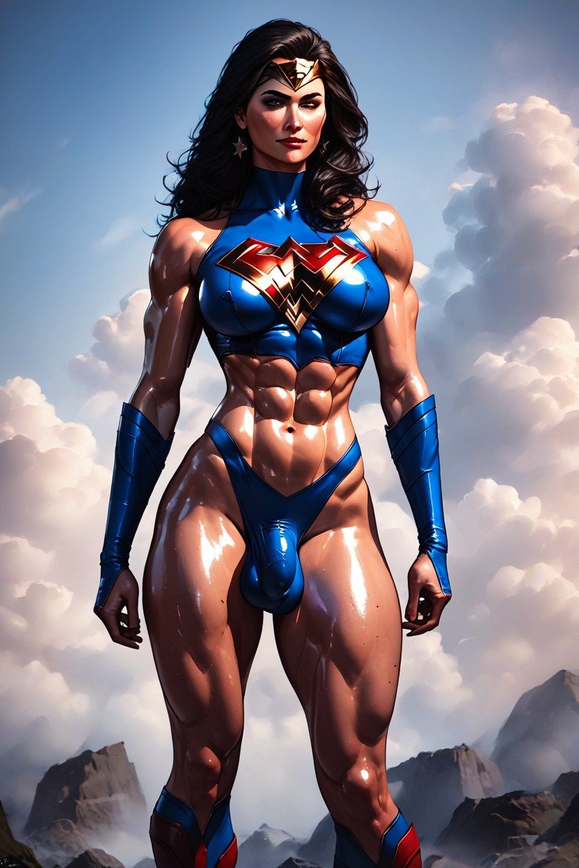 Oiled Skin, Superwoman, 큰 엉덩이퍼리 AI 포르노