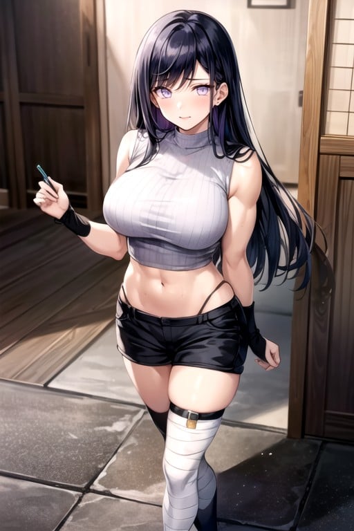 Six Pack, Musculosa, Hyuuga Hinata (naruto)Porno AI