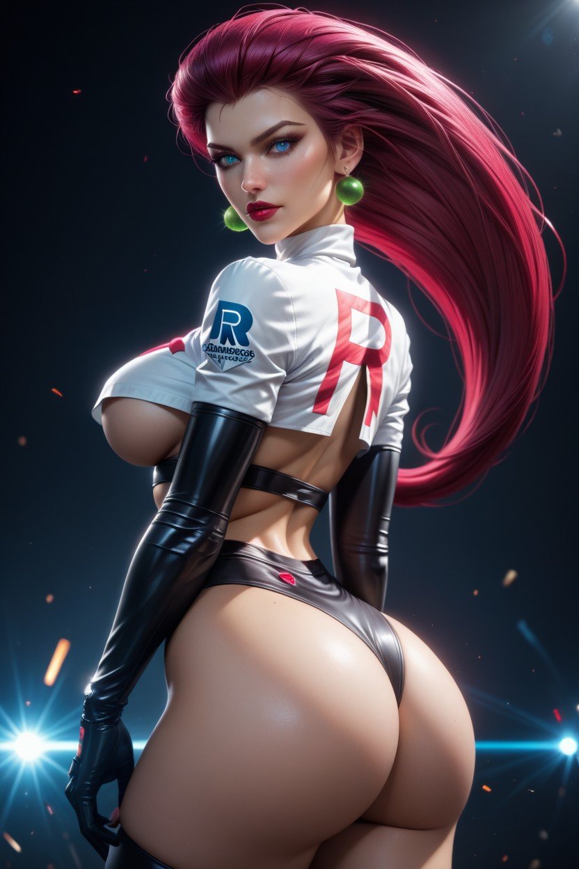 Jessie From R Team, Perfect Breasts, Ultra Realistic Pornografia de IA