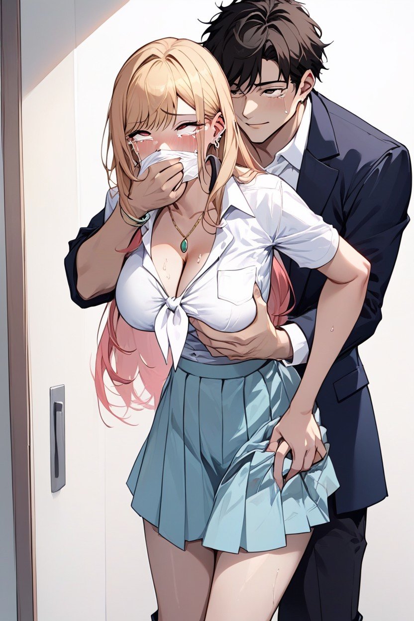 Grabbing Stranger's Arms, Rodar Los Ojos, Body Goes Limp In Stranger's ArmsPorno AI Hentai